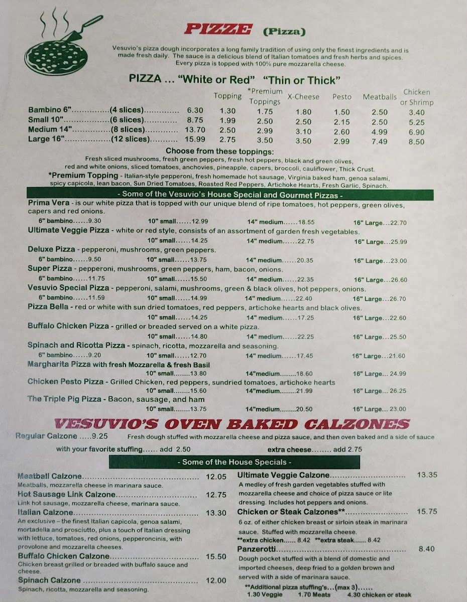 Menu Vesuvio's Italian Restaurant-2