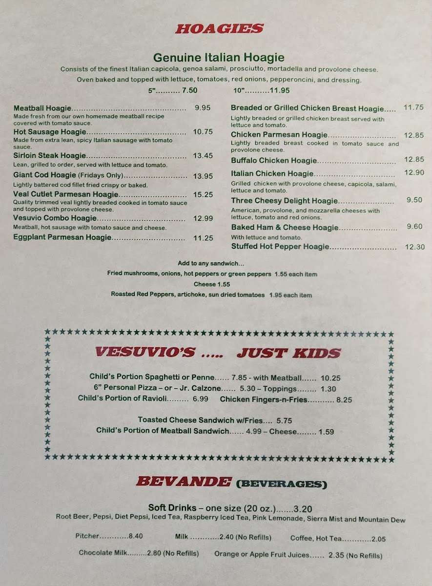 Menu Vesuvio's Italian Restaurant-5